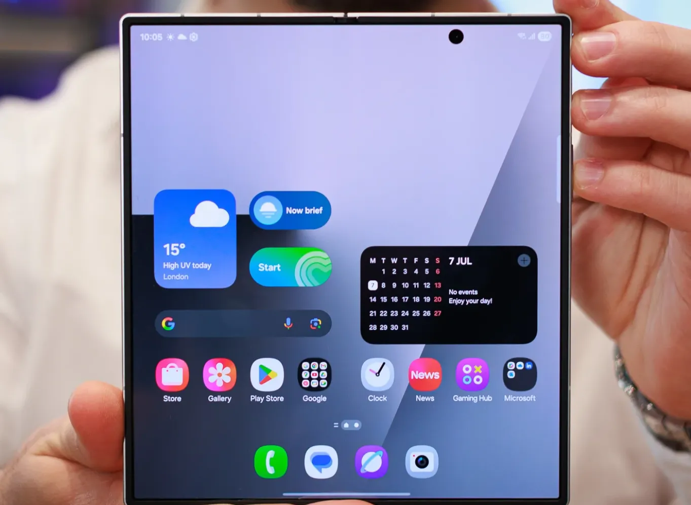 Samsung Galaxy Z Fold 7 main display unfolded