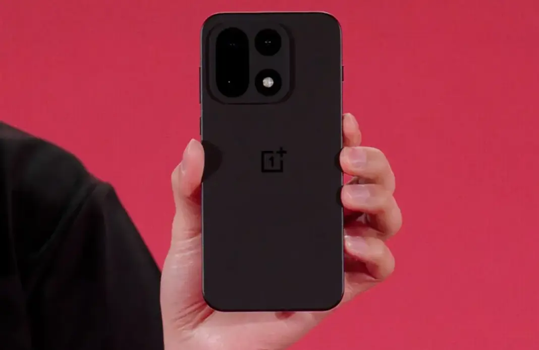 Ilustrasi smartphone OnePlus 15 dengan desain premium dan layar lengkung