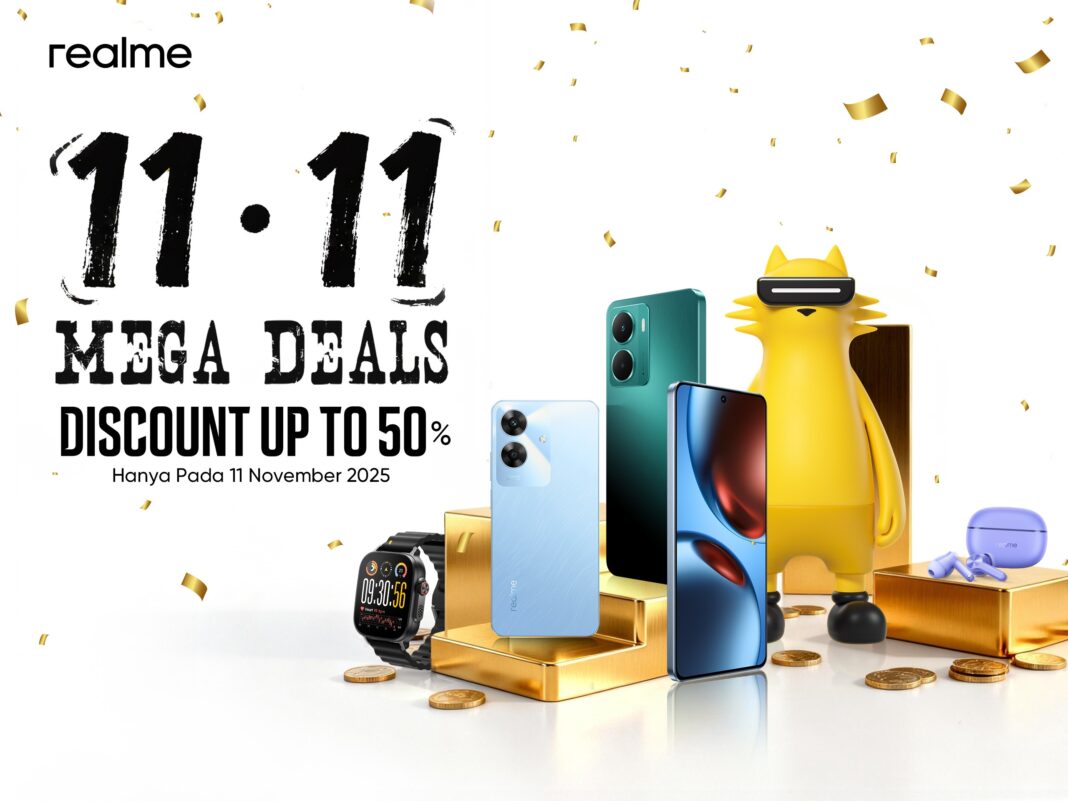 realme Gelar 11.11 Mega Deals, Diskon Hingga 50% untuk Smartphone & AIoT
