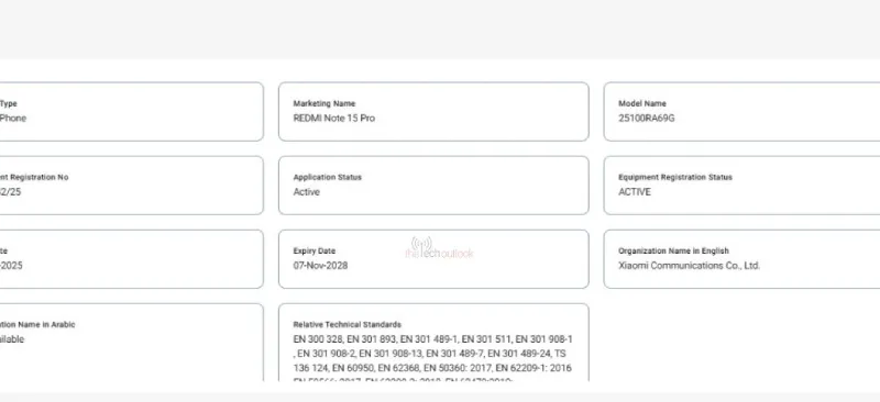 Ilustrasi smartphone Poco F8 Pro dengan sertifikasi TDRA
