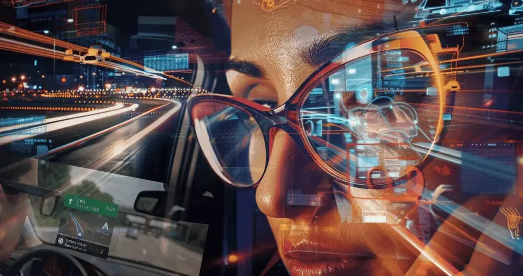 Android Auto Glasses kacamata pintar dengan teknologi augmented reality untuk integrasi Android Auto saat berkendara