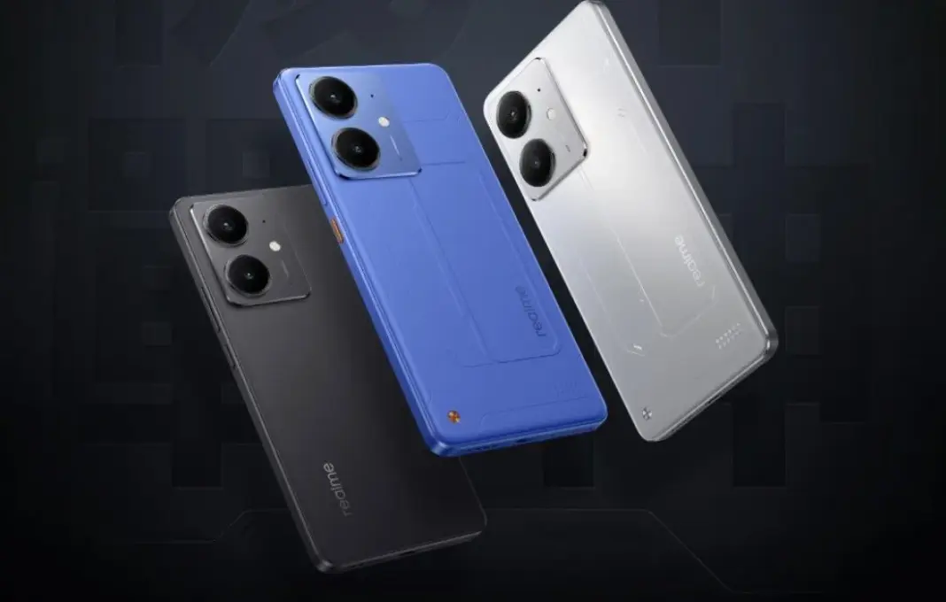 Realme Neo 7 SE dalam pilihan warna putih, biru, dan hitam - HP Android menengah terkencang Oktober 2025