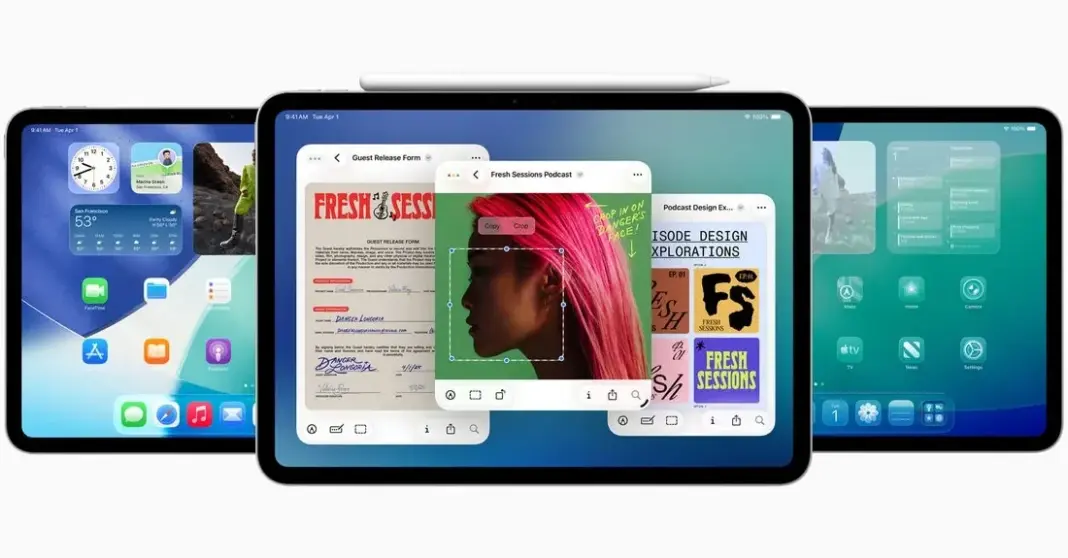 Tampilan multitasking iPadOS 26.2 dengan fitur Slide Over yang dikembalikan Apple