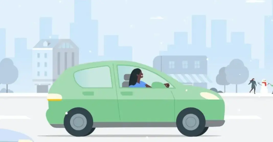 Ilustrasi perjalanan dengan Google Maps selama musim liburan menunjukkan fitur navigasi dan rekomendasi terbaru