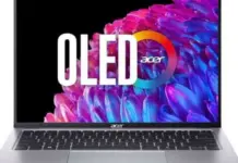 Acer Swift Go 14 Touch laptop dengan prosesor Intel Core Ultra 9 dan layar sentuh 14 inci