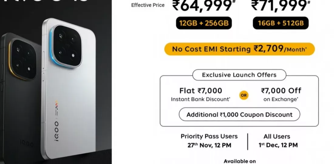 iQOO 15's price in India and launch offers