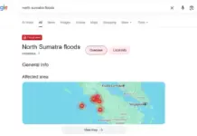 Google Aktifkan Flood Alert untuk Banjir Sumatera Utara Tangkapan layar tampilan flood alert Google untuk banjir Sibolga dan Tapanuli di Sumatera Utara