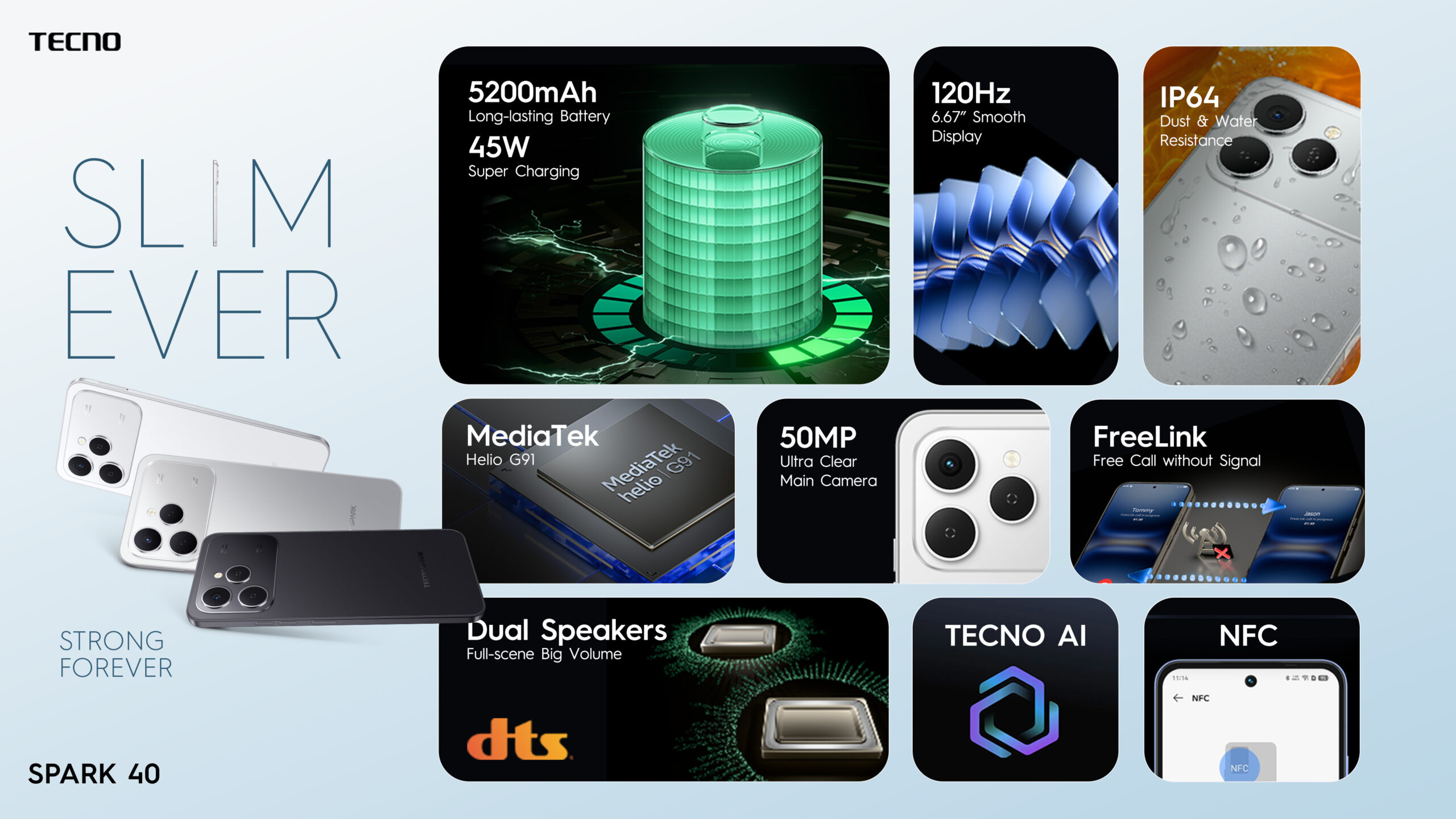 Content image for article: TECNO SPARK 40 Resmi Meluncur di Indonesia, Lengkapi Seri dengan Bodi Tipis dan Baterai 5.200 mAh