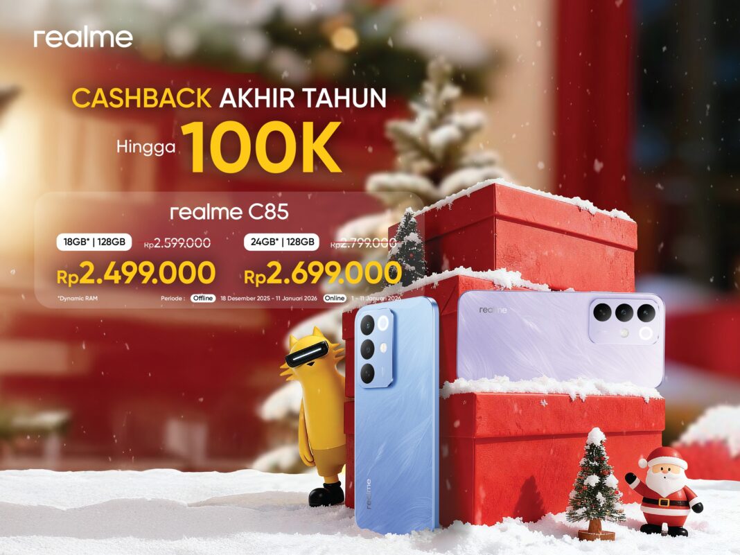 realme C85 Dapat Potongan Rp100.000 di Program Cashback Akhir Tahun