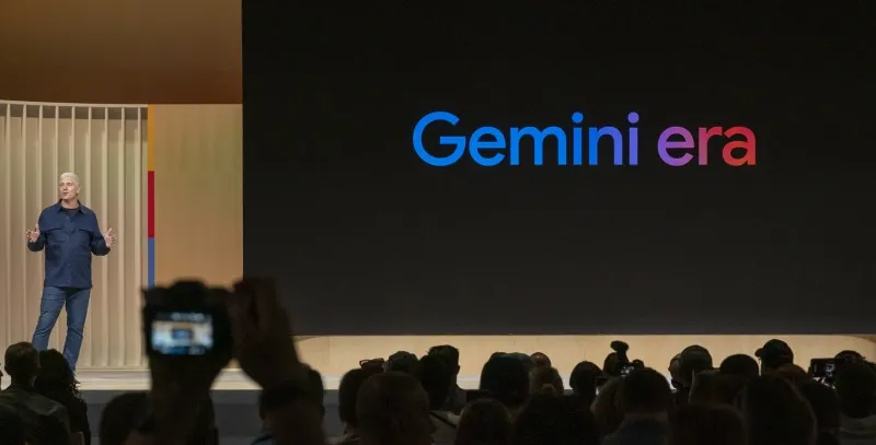 Ilustrasi antarmuka percakapan AI Gemini di layar smartphone