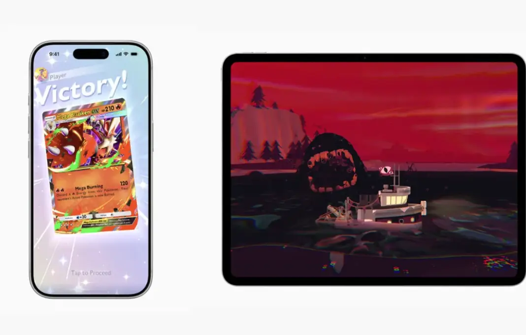 Pemenang game App Store Awards 2025: Pokémon TCG Pocket sebagai iPhone Game of the Year dan DREDGE sebagai iPad Game of the Year.