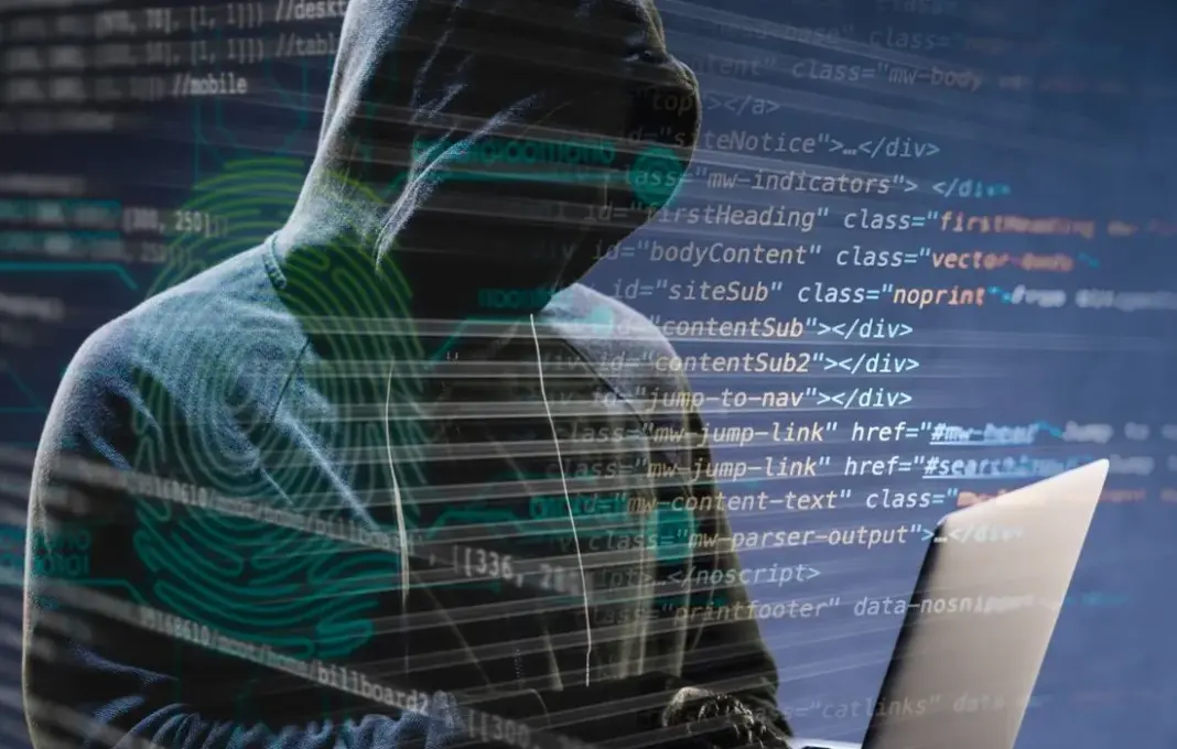 Ilustrasi serangan siber DDoS yang membanjiri server dengan lalu lintas data berbahaya