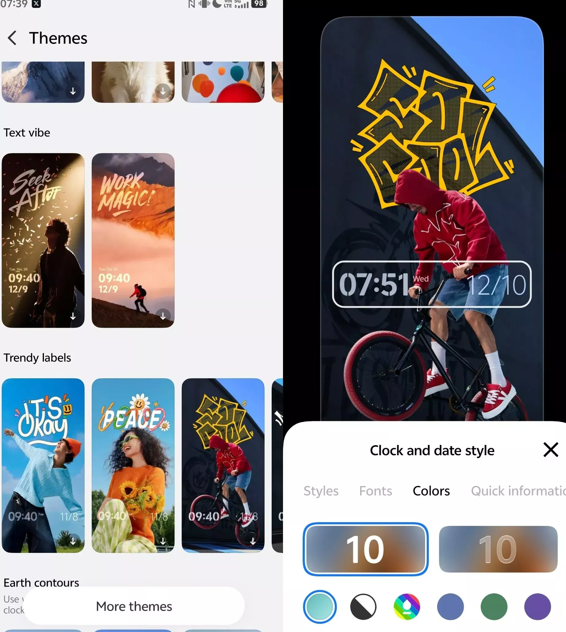 Tampilan Game Center widget dengan rekomendasi di OriginOS 6