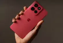 Moto G86 Mulai Terima Update Android 16 Ilustrasi ponsel Motorola Moto G86 dengan notifikasi pembaruan sistem Android 16 di layar