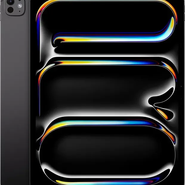 Tampilan close-up layar iPad Pro M5 dengan kontras warna yang tajam