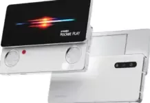 Desain Ayaneo Pocket PLAY smartphone gaming dengan mekanisme geser horizontal dan kontrol fisik