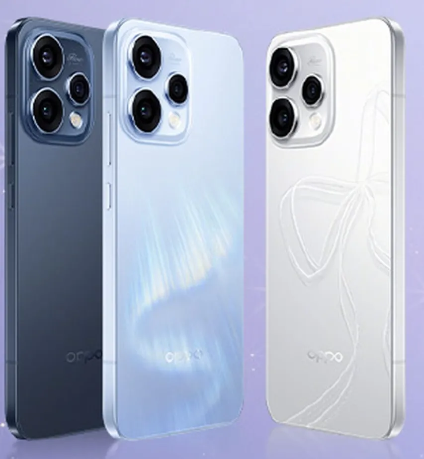 Oppo Reno 15c tampak samping menunjukkan desain yang ramping