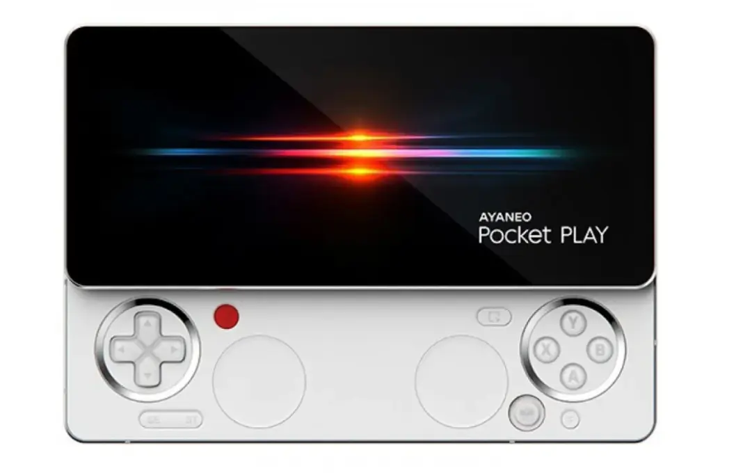 Ilustrasi smartphone flagship masa depan dengan desain inovatif dan layar dinamis di bagian belakang.