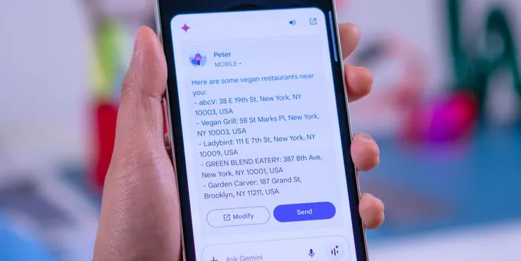Drafted Message from Google Gemini on Galaxy S25 Ultra