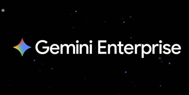 The Gemini Enterprise branding and sample imagery.
