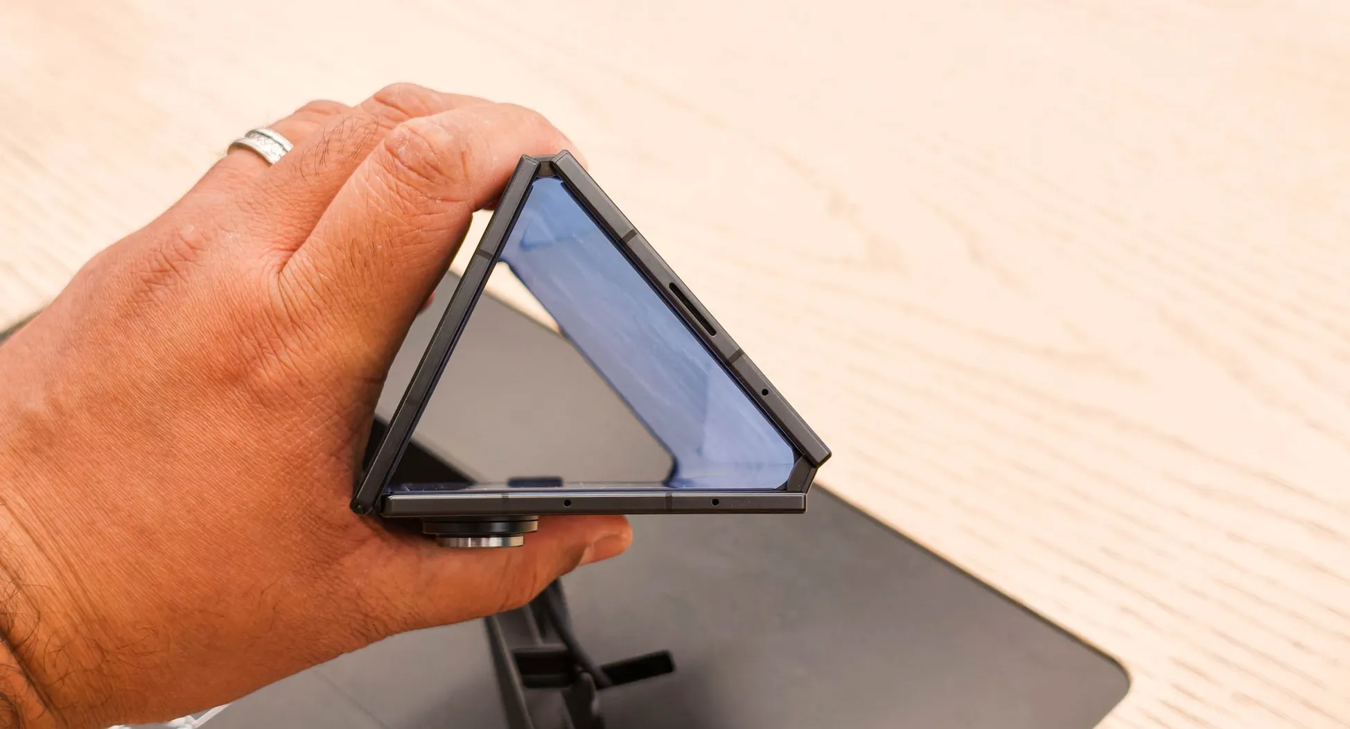 Samsung Galaxy Z TriFold hands-on testing at Dubai Mall on Android Central