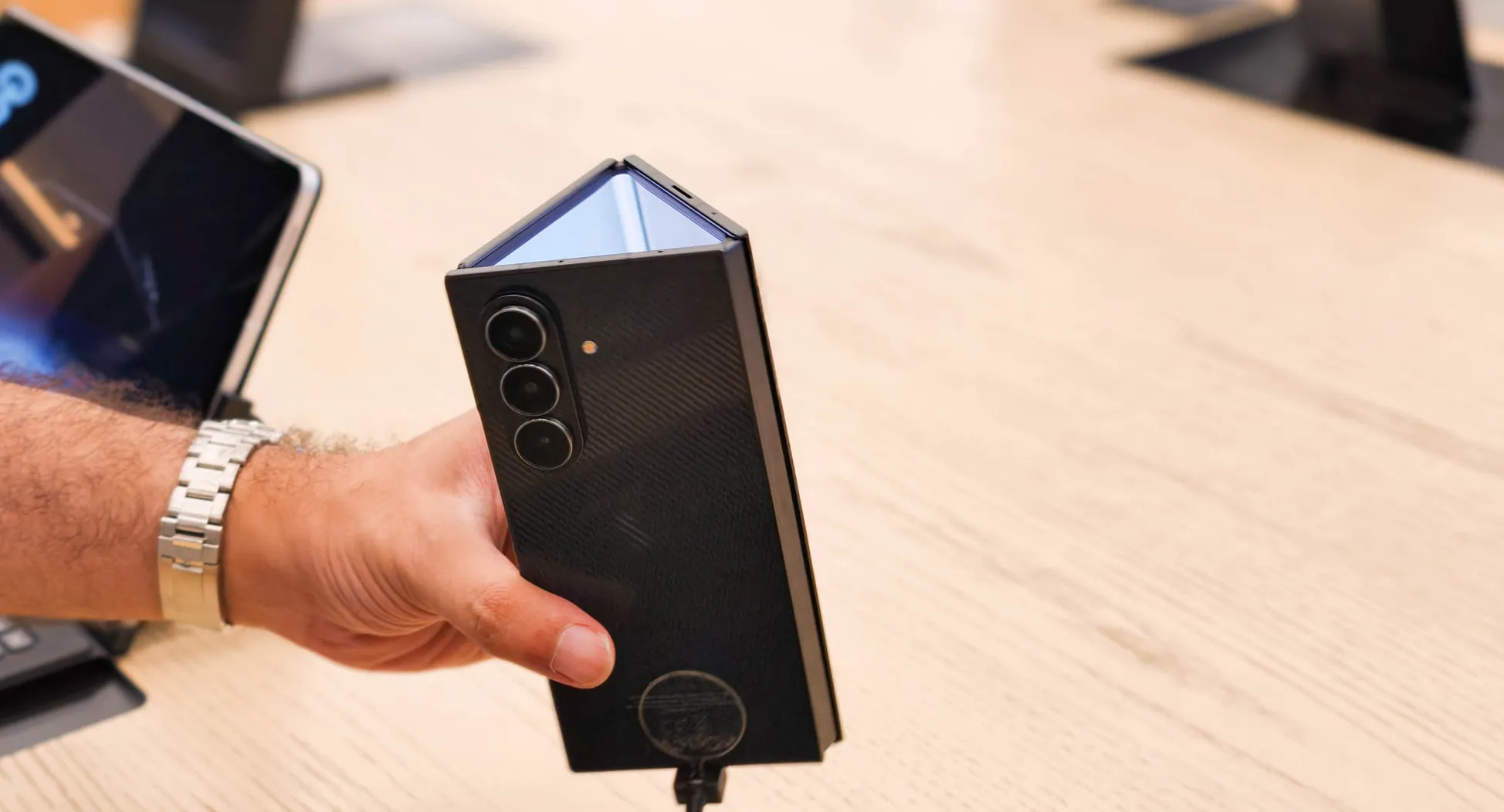 Samsung Galaxy Z TriFold hands-on testing at Dubai Mall on Android Central