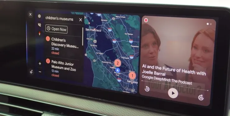 Gemini floating interface on Android Auto