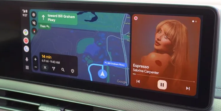 YouTube Music and Google Maps on Android Auto