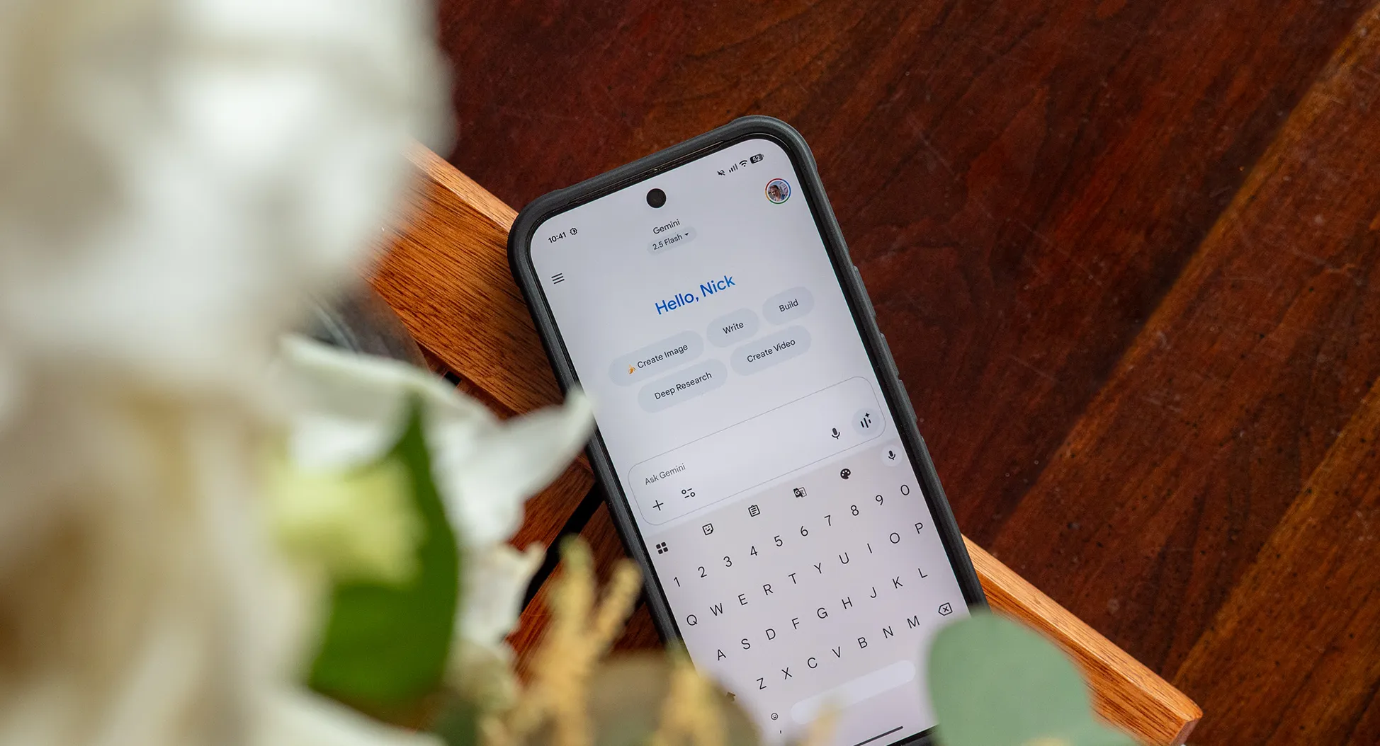 The Gemini app on a Google Pixel 10 Pro XL