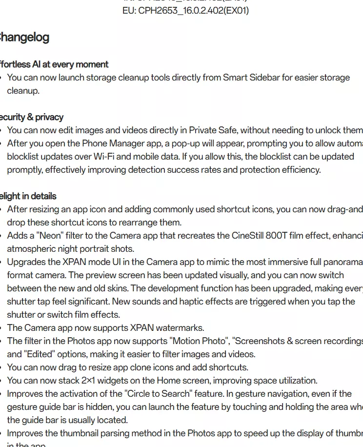 OnePlus 13 OxygenOS 16.0.2.402