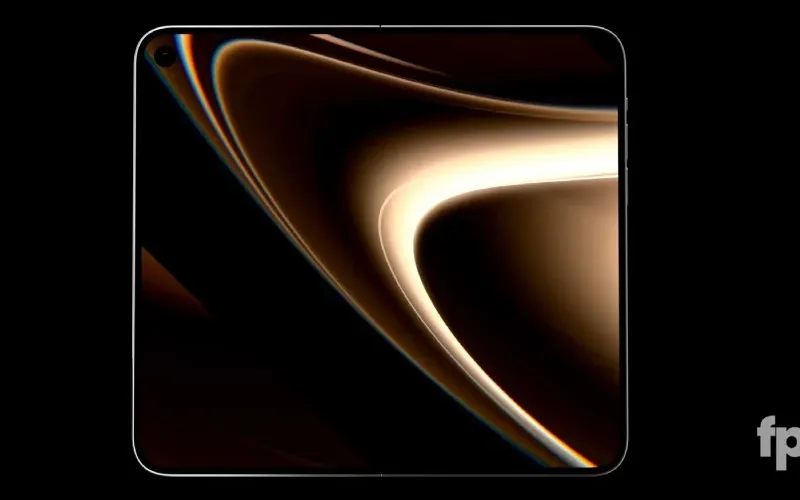 Tampilan belakang iPhone Fold dengan modul kamera ganda