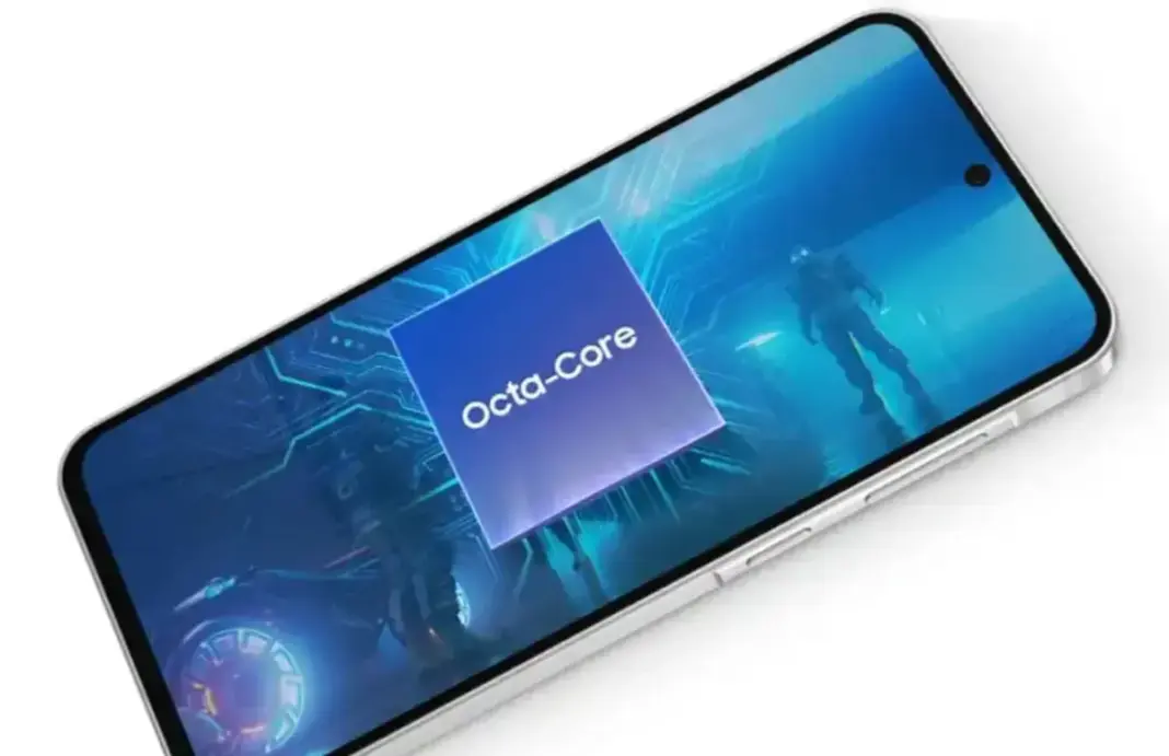 Ilustrasi smartphone Samsung Galaxy A57 2026 dengan desain modern dan kamera utama menonjol