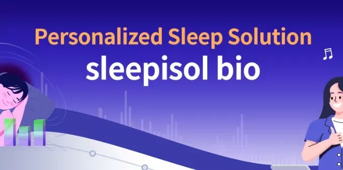 Sleepisol bio promotional image with person sleeping and awake