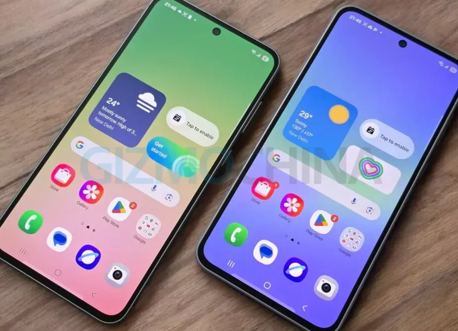 Samsung Galaxy A56 (kiri) dan Galaxy A36 (kanan)