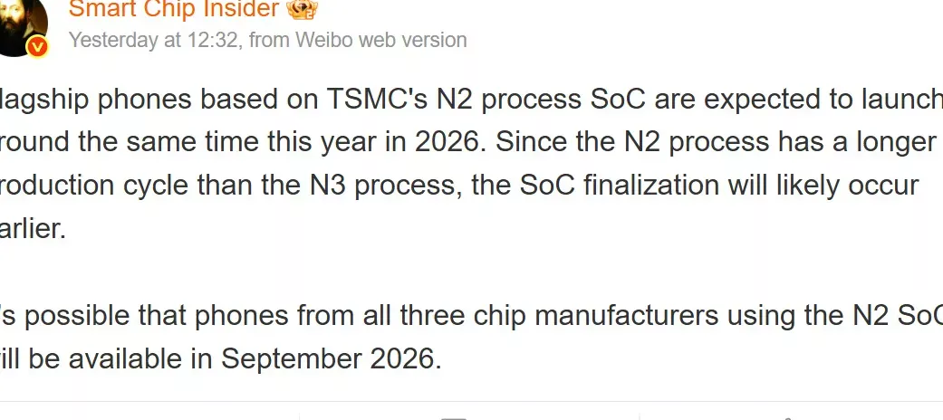 Grafik perbandingan timeline peluncuran chipset 2nm Apple, Qualcomm, dan MediaTek