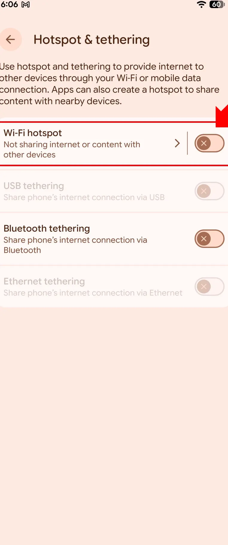 How to enable Wi Fi hotspot for Wi Fi sharing (1)