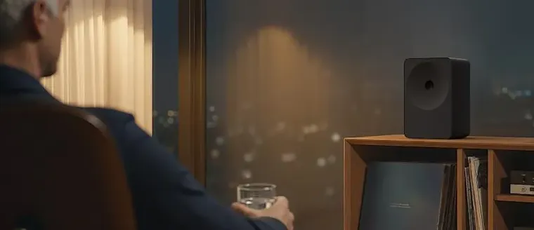 The Samsung Music Studio 7 in a living room.