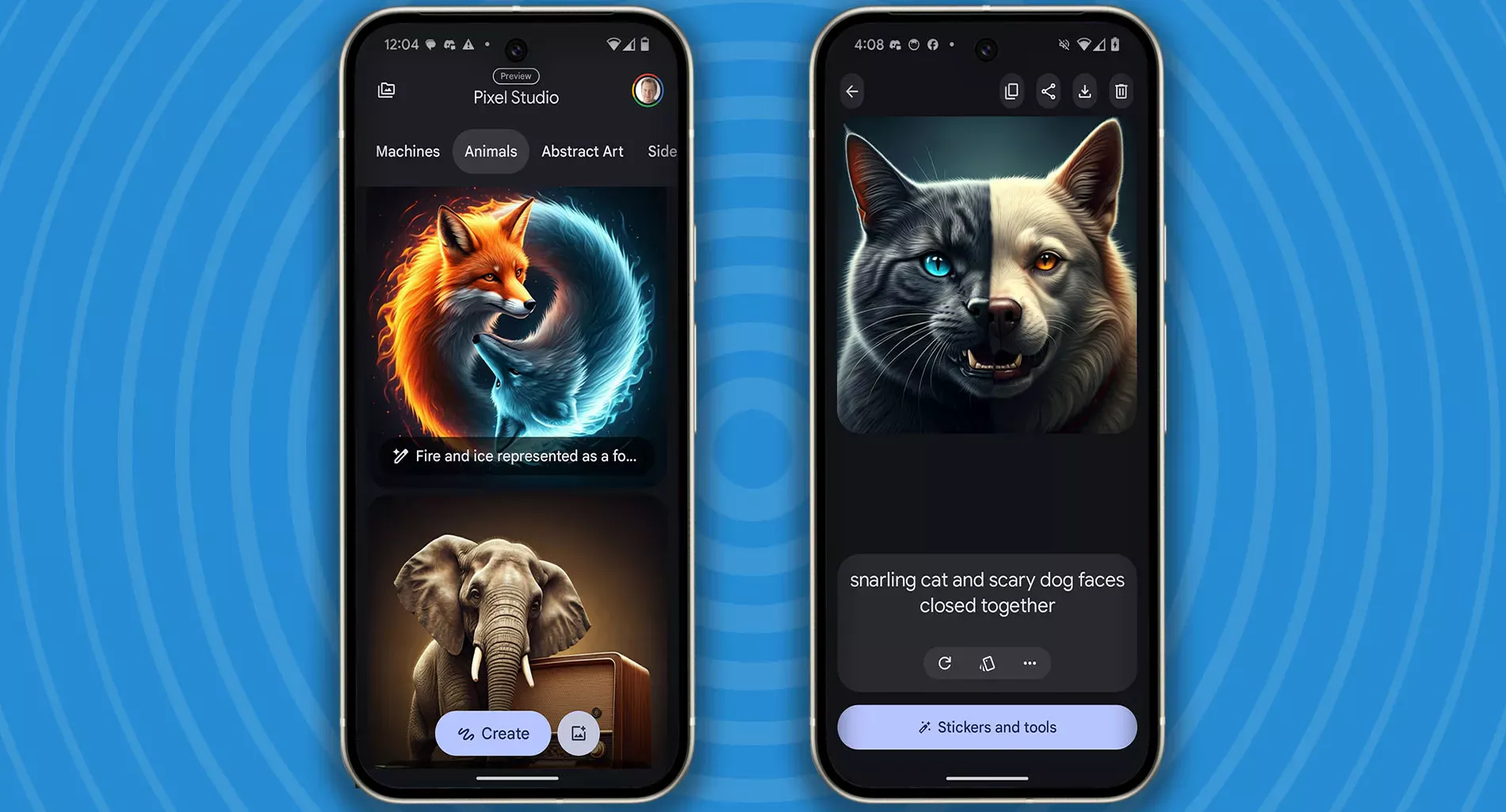 AI art created in Pixel Studio on a Google Pixel 9.