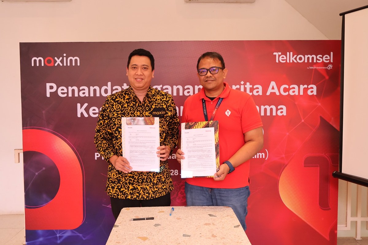 Maxim dan Telkomsel Perkuat Digitalisasi Layanan Ride Hailing