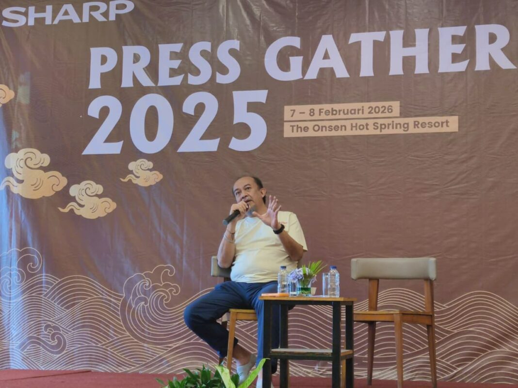 Andry Adi Utomo, National Sales Senior General Manager PT Sharp Electronics Indonesia, dalam acara Sharp Media Gathering di Malang, 7 Februari 2026.