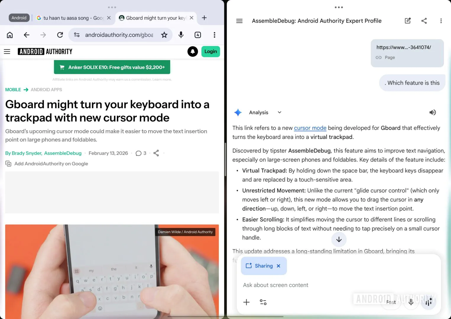 Fitur Split Screen Gemini Di-upgrade, Kini Bukan Hanya untuk Tablet