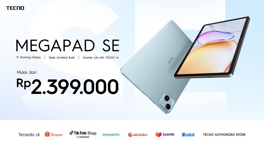 Tecno Megapad SE, Tablet AI Untuk Kebutuhan Belajar dan Produktivitas