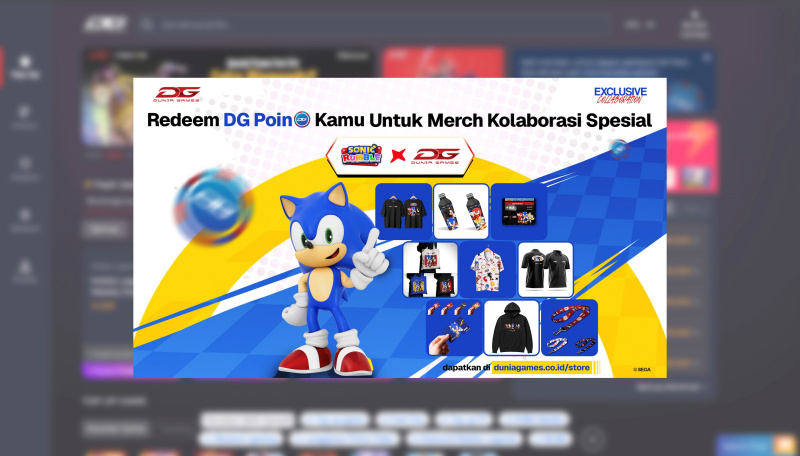 Top Up di Dunia Games Dapat Merchandise Eksklusif dari SEGA