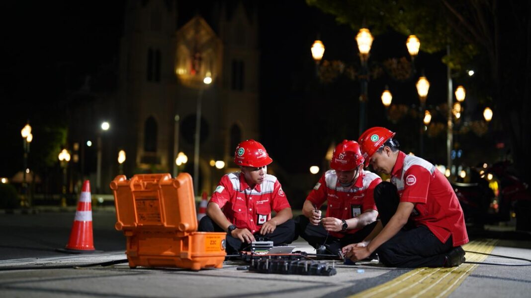 Teknisi Telkom jelang Lebaran 2026.