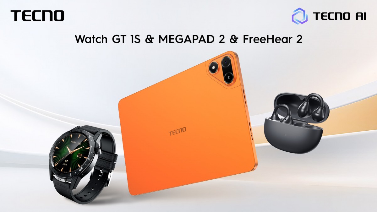 Tecno Umumkan Watch GT 1S, Megapad 2 & FreeHear 2 di MWC 2026