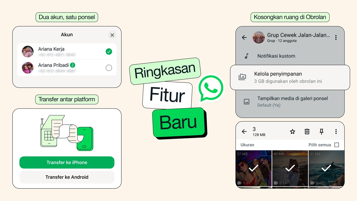WhatsApp Rilis Fitur Multi-Akun dan Transfer Lintas Platform