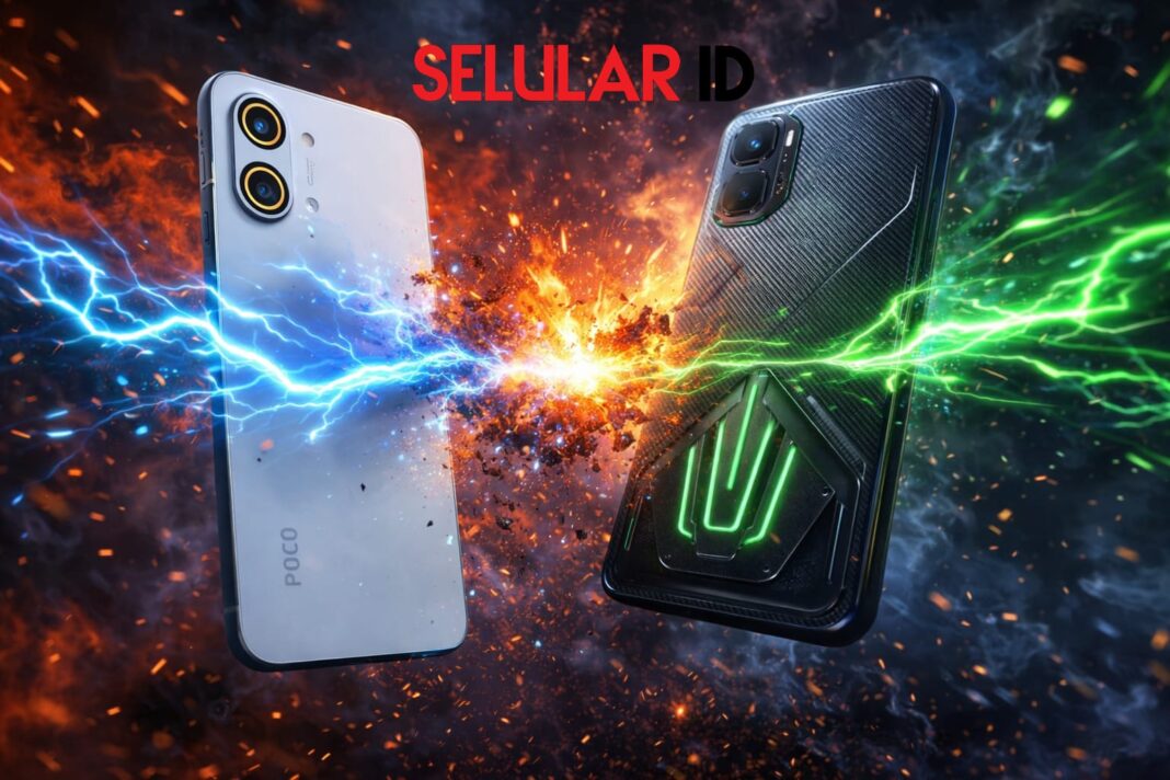 Poco X8 Pro Max (Kiri) vs Infinix GT 50 Pro (Kanan)