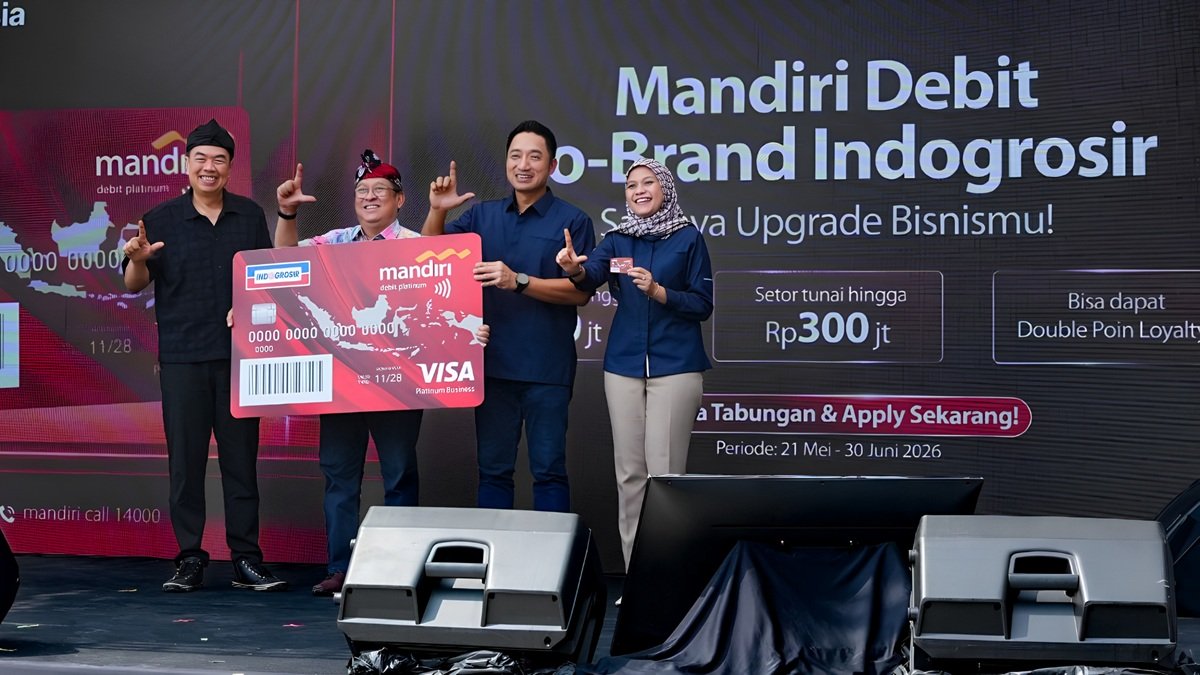 Bank Mandiri dan Indogrosir Ciptakan Kartu Debit Co-Brand