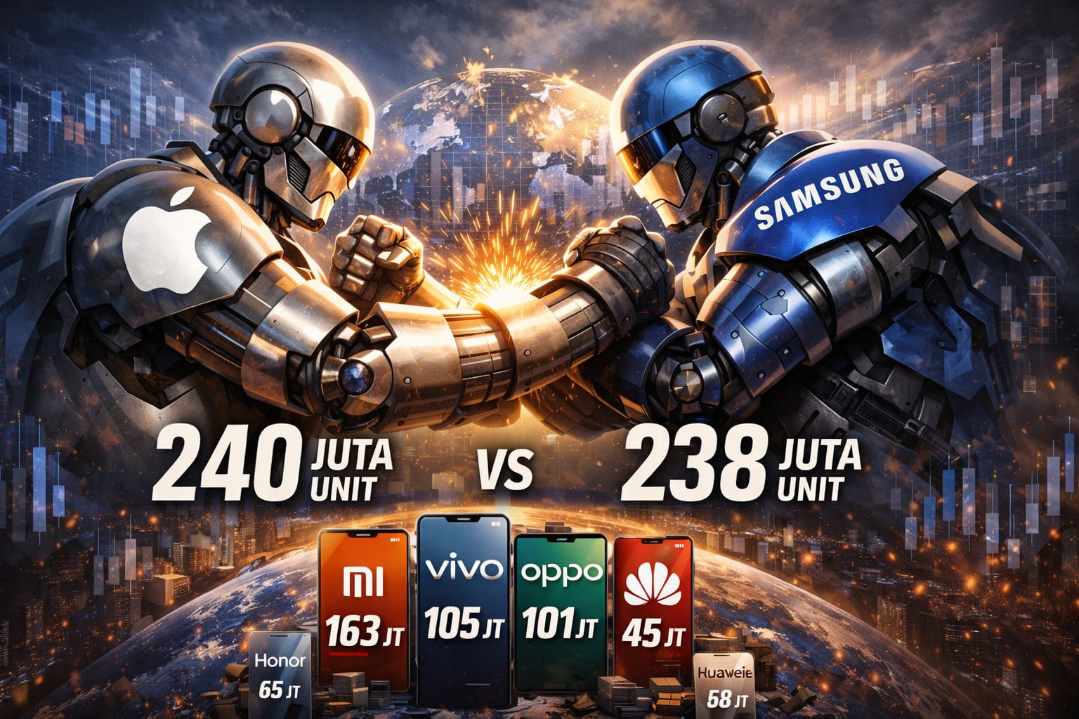 Apple dan Samsung Saling Sikut, Pasar Smartphone Global 2025 Kian Dinamis