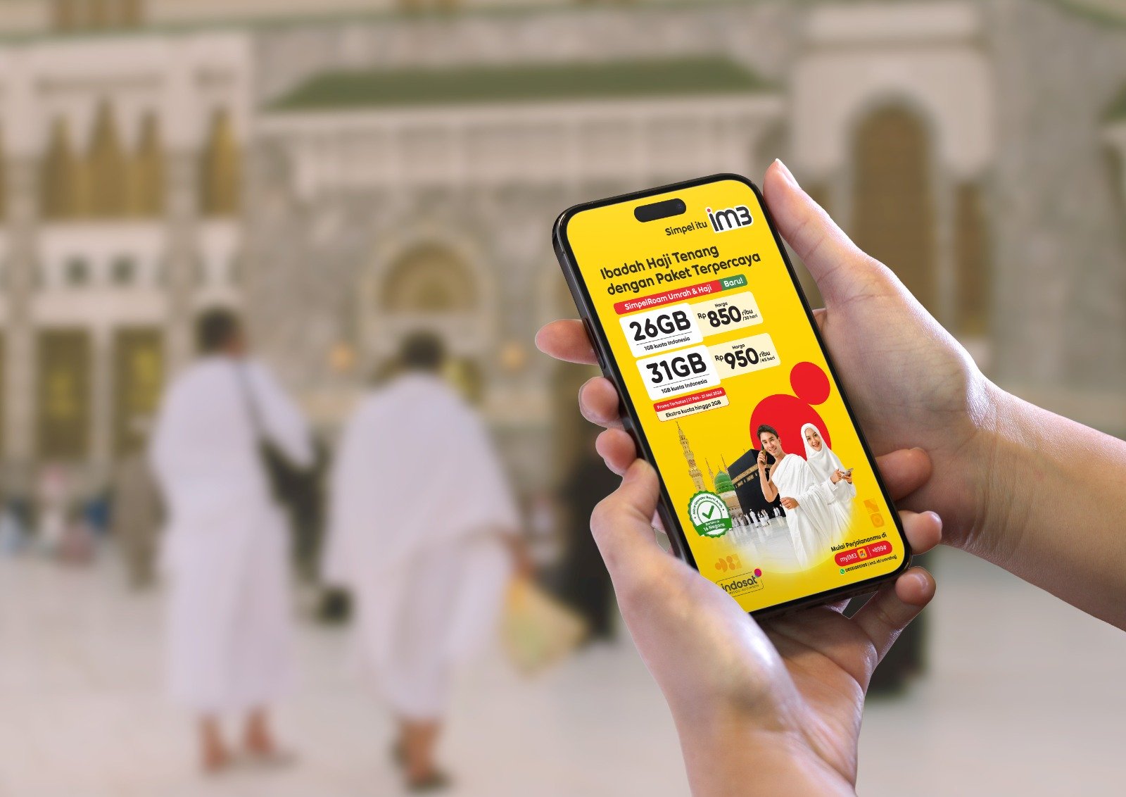 Ini Paket Roaming IM3 Terbaru untuk Jemaah Indonesia: SimpelRoam Haji
